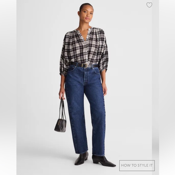 NWT! Madewell The Curvy Pieced Barrel-Leg Jean in McKinney Wash orig $148 - Picture 5 of 9